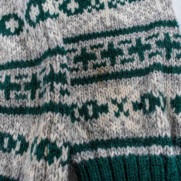 Eddie Bauer Wool Nordic Sweater Men Large L Vintage 90s Fair Isle Knit Gorpcore - Picture 5 of 10